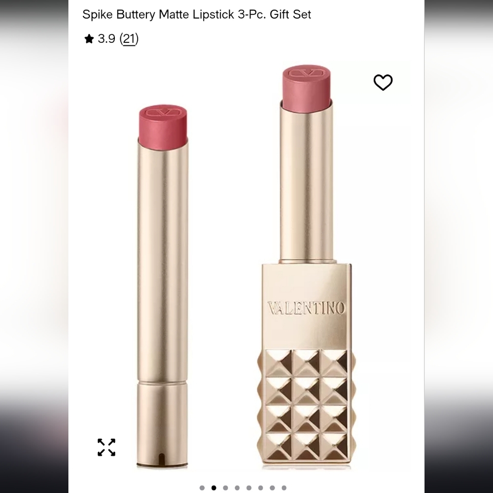 Valentino Spike Buttery Matte Lipstick 3 Piece Set With Pink Cosmetic Bag - Picture 8 of 11